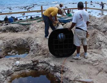 Bigfoot in wet ground