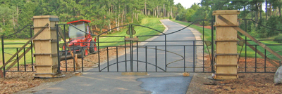 building gate with Bigfoot